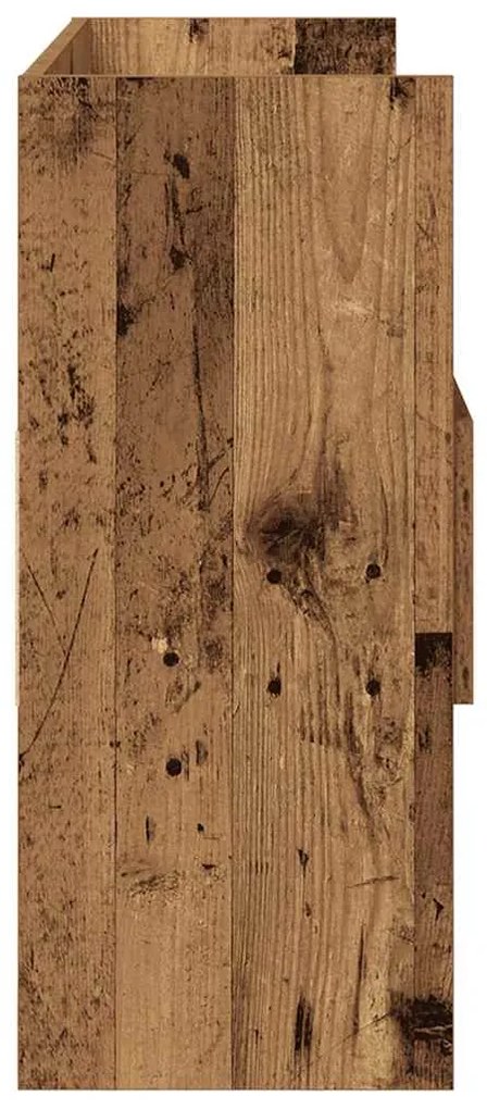 Aparador madeira velha 105x30x70 cm madeira trabalhada