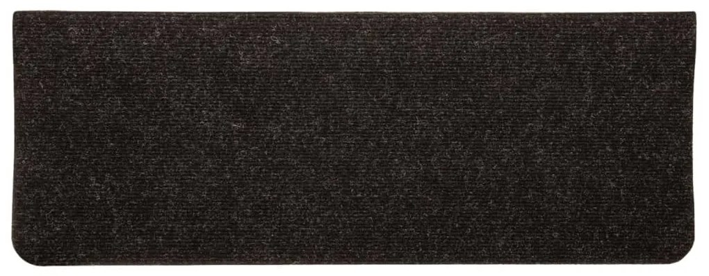Tapetes de escada autoadesivos 15 pcs 65x24,5x3,5 cm antracite