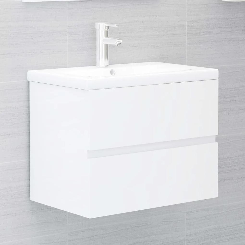 804743 vidaXL Armário lavatório 60x38,5x45 cm contraplacado branco brilhante