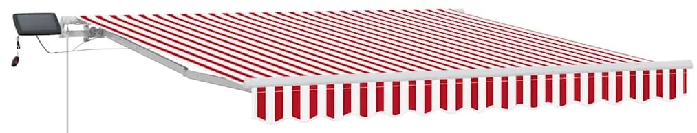 Toldo Retrátil Vermelho e branco 300 x 250 cm Vermelho e branco