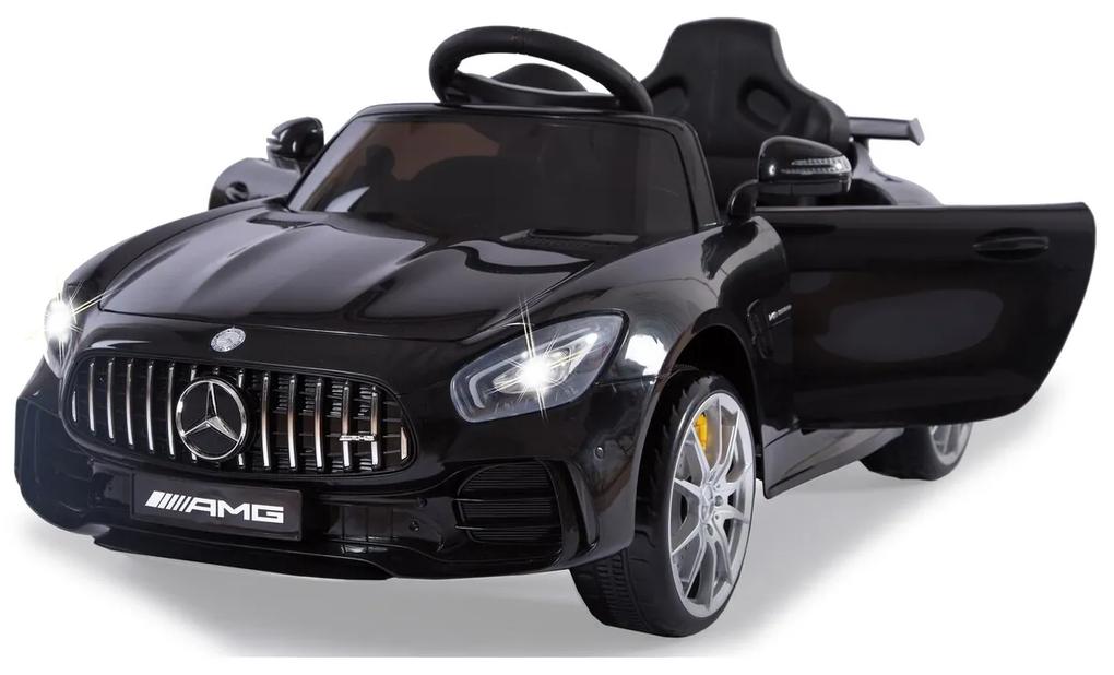 Carro elétrico infantil Bateria 12V Mercedes-Benz AMG GT R Controlo remoto 2,4GHz Preto