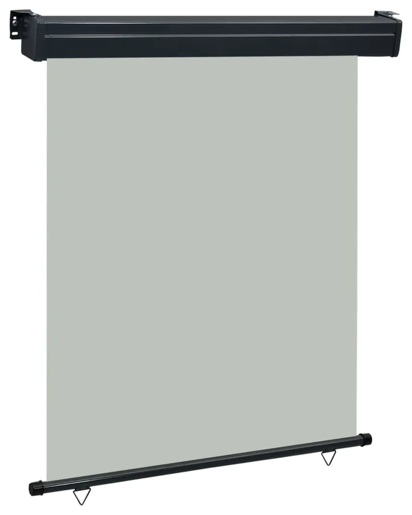 vidaXL Toldo lateral para varanda 145x250 cm cinzento