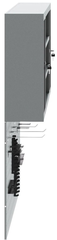 Conjunto de Armário de Ferramentas e Painel de Ferramentas de 6 Peças