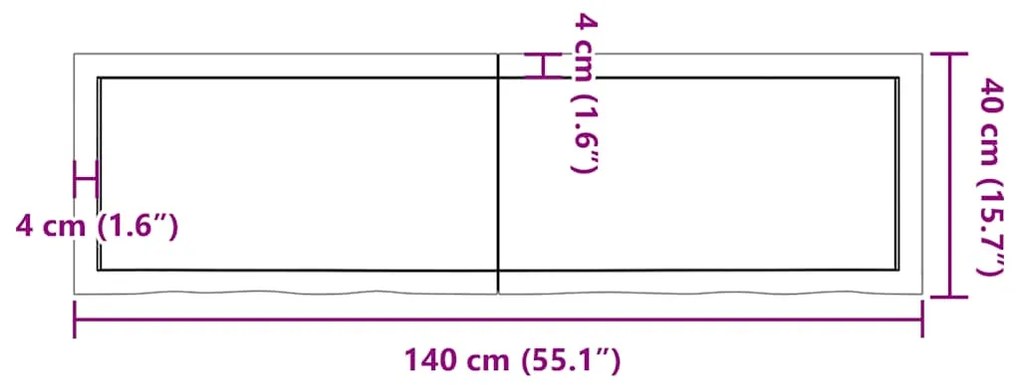 Prateleira de parede 140x40x(2-6) cm carvalho tratado castanho