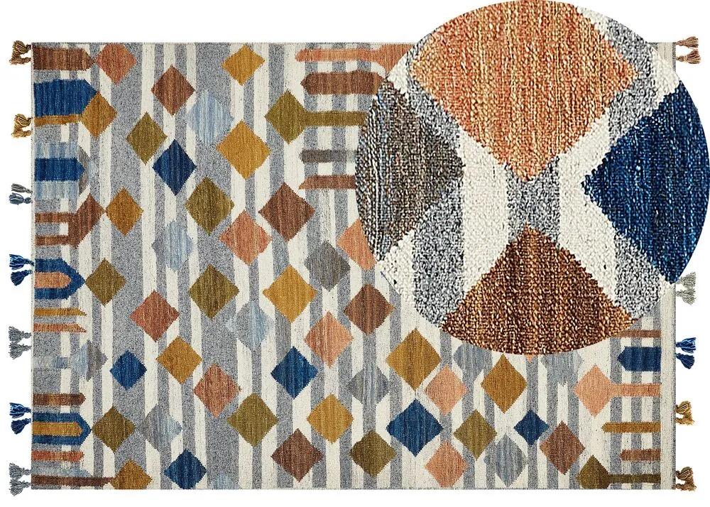 Tapete Kilim em lã multicolor 160 x 230 cm KASAKH Beliani