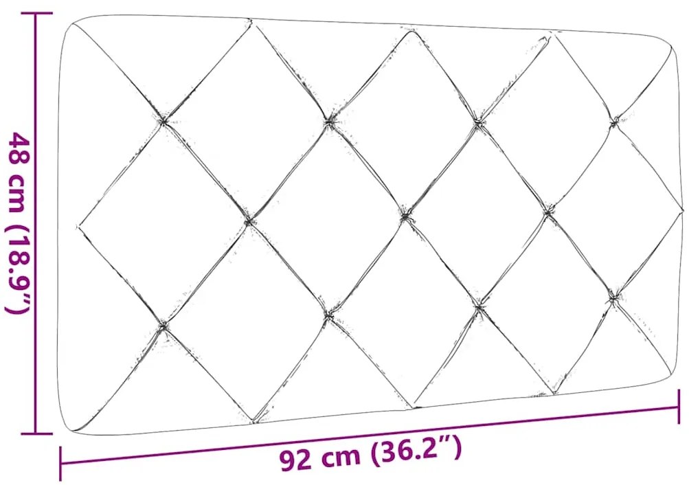 Almofadão de cabeceira 90 cm tecido cinzento-claro