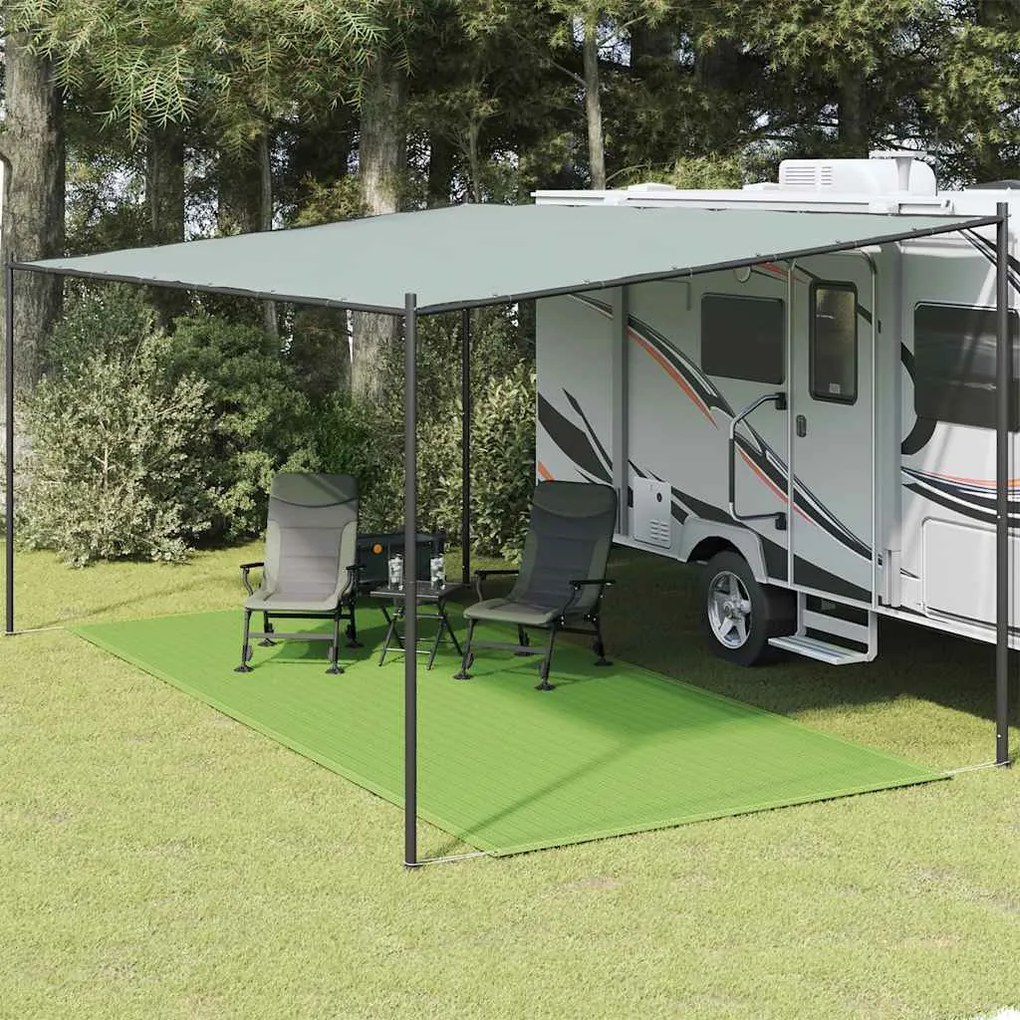 vidaXL Tapete de campismo para tenda 250x550 cm PEAD verde-claro