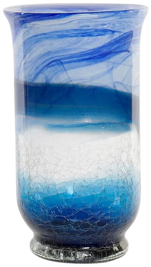 Vaso DKD Home Decor Azul Cristal Mediterrâneo (20 x 20 x 34 cm)