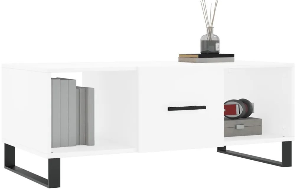 Mesa de centro 102x50x40 cm madeira processada branco