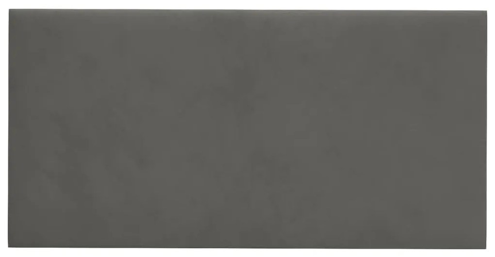 Painel de parede 12 pcs 60x30 cm veludo 2,16 m² cinza-escuro