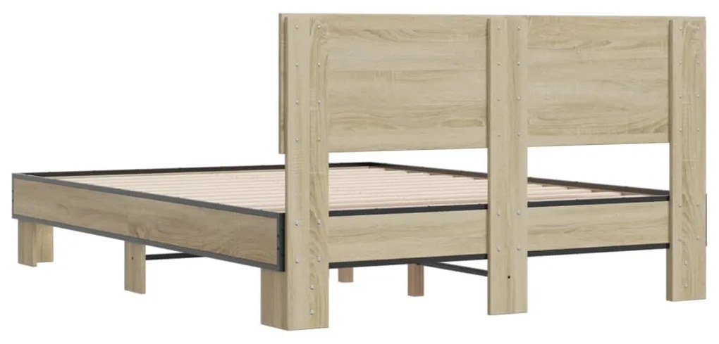 Estrutura de cama 120x190 cm derivados madeira/metal