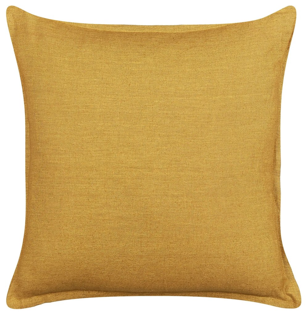 Conjunto de 2 almofadas decorativas amarelas 45 x 45 cm SAGINA Beliani