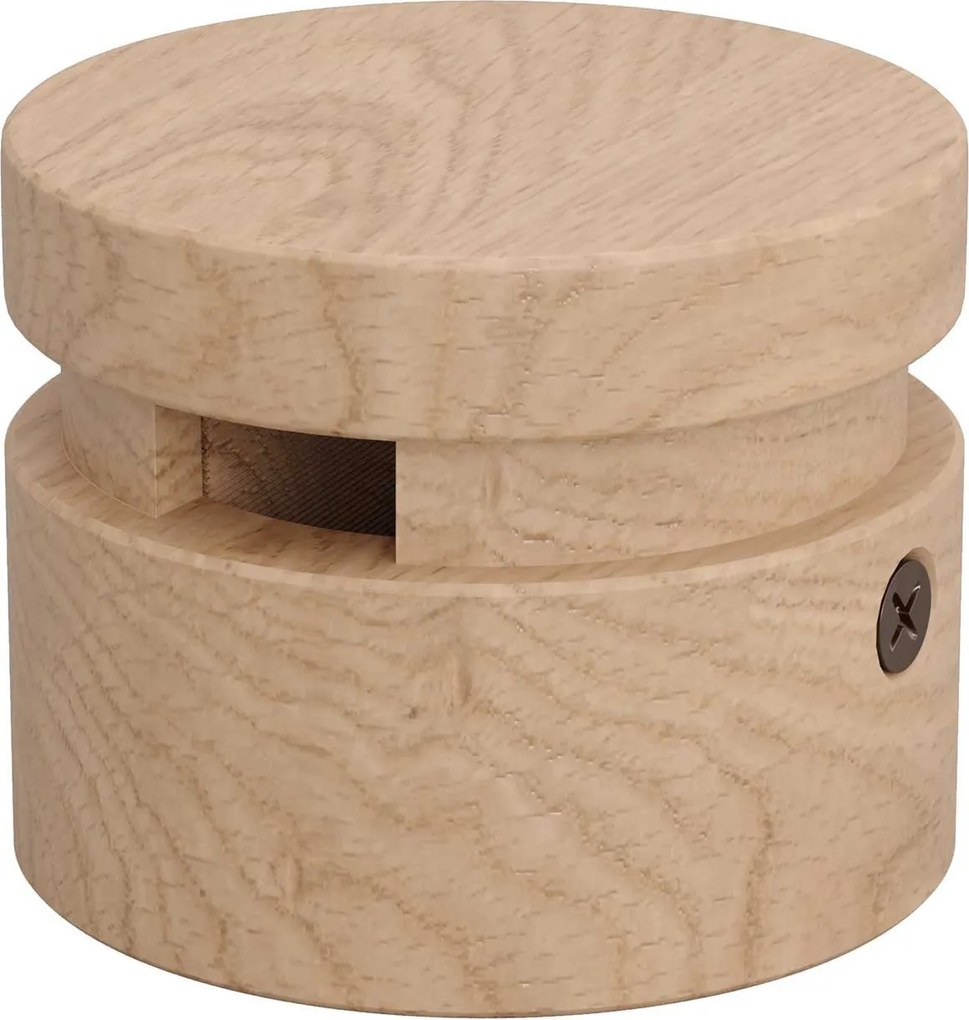 Wooden wall fairlead for string light cable and Filé system. Made in Italy