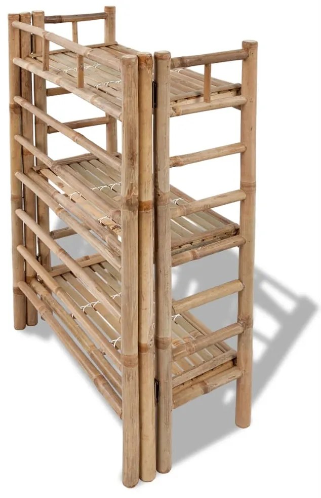 Rack para Plantas em Bambu 3 Níveis