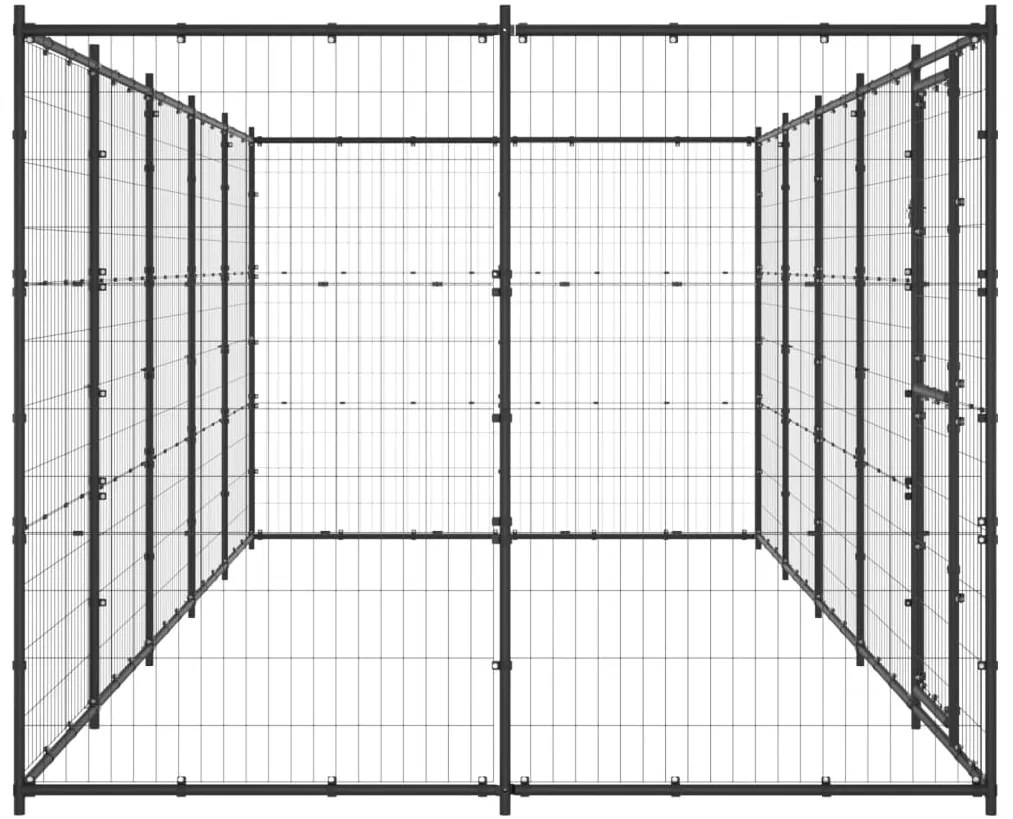 Canil de exterior 12,1 m² aço