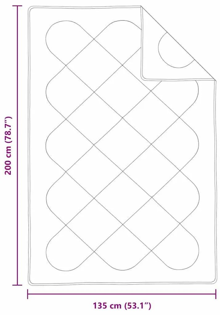 Colchas &amp; Edredons Branco 135 x 200 cm Microfibra