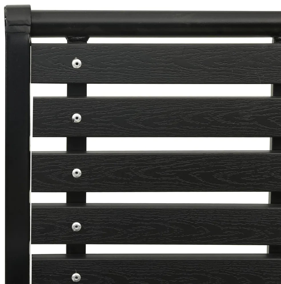 Cadeiras de jardim 2 pcs aço e WPC preto