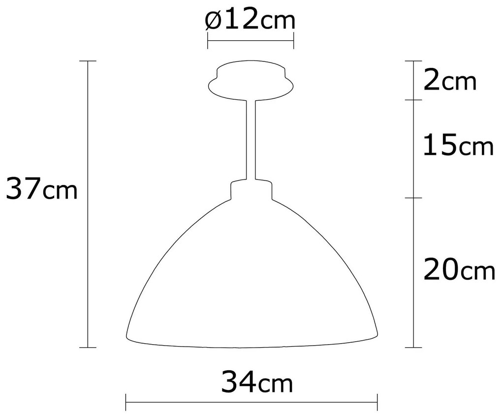Candeeiro de Teto Bergama – Dourado – Diâmetro 34 cm, Altura 37 cm
