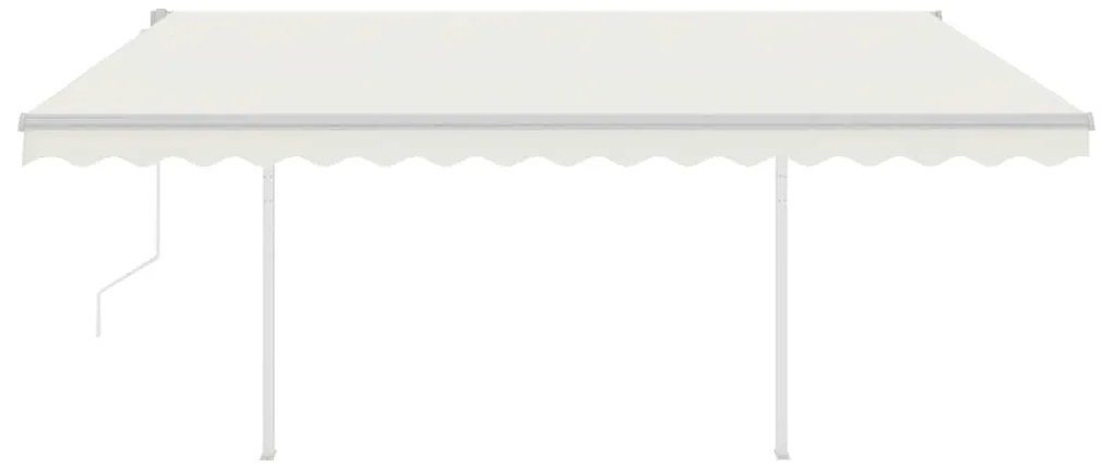 Toldo automático com LED e sensor de vento 4x3 m cor creme