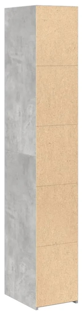 Armário alto 30x41x185 cm derivados de madeira cinza cimento