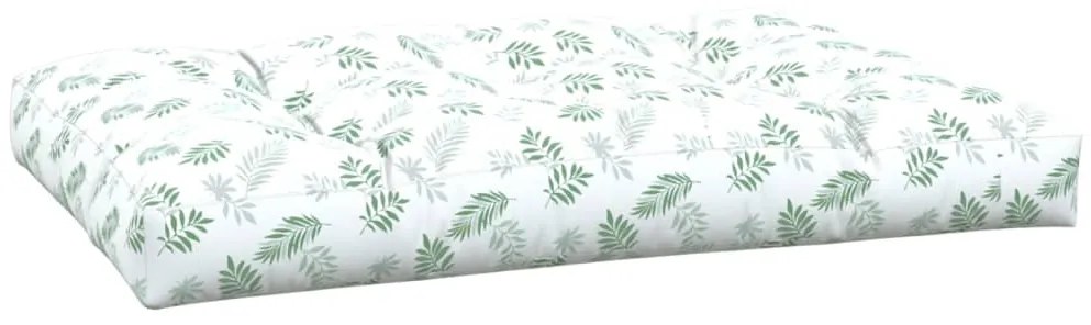 Almofadão para sofá de paletes 120x80x12cm tecido padrão folhas