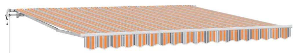 Toldo Retrátil Laranja / cinza / azul branco 400 × 300 cm