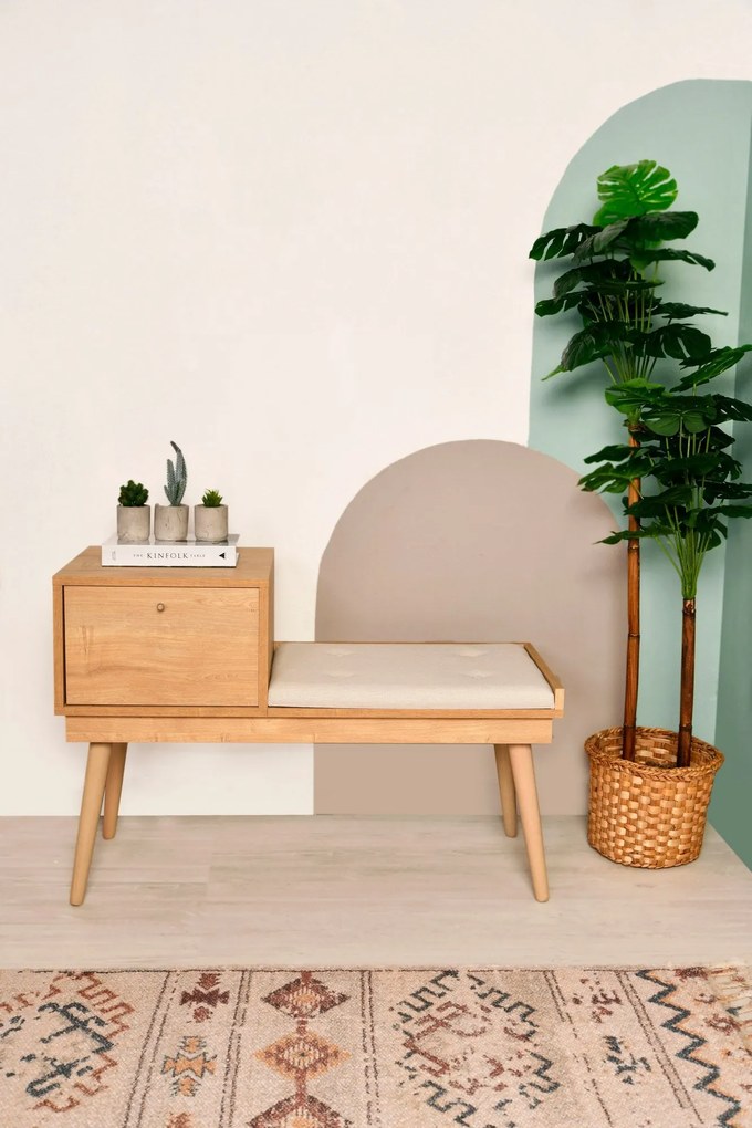 Bench Urban – Oak/Cream – 105 cm x 40 cm x 45 cm