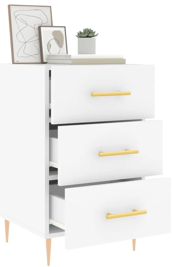 Mesa de cabeceira 40x40x66 cm derivados de madeira branco