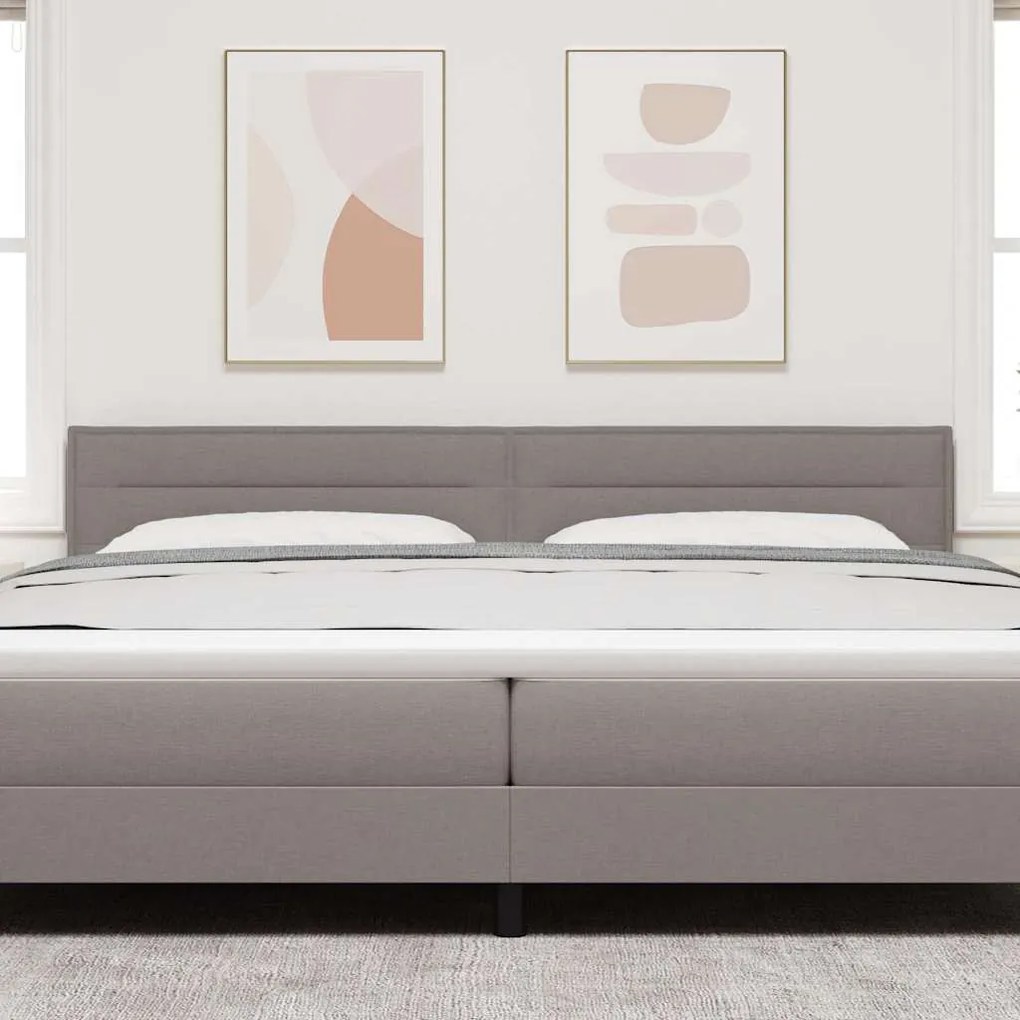 Cabeceira vidaXL Design Linhas Taupe 200 cm Tecido