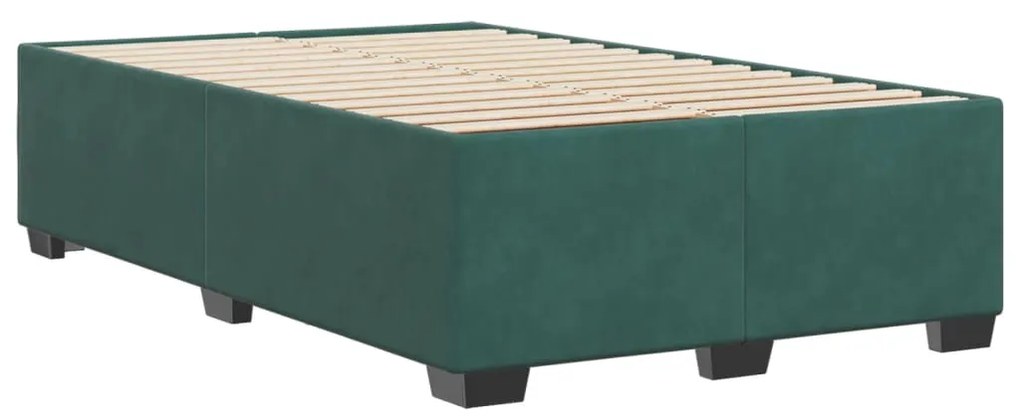 Estrutura de cama com colchão verde escuro 120x190 cm Veludo