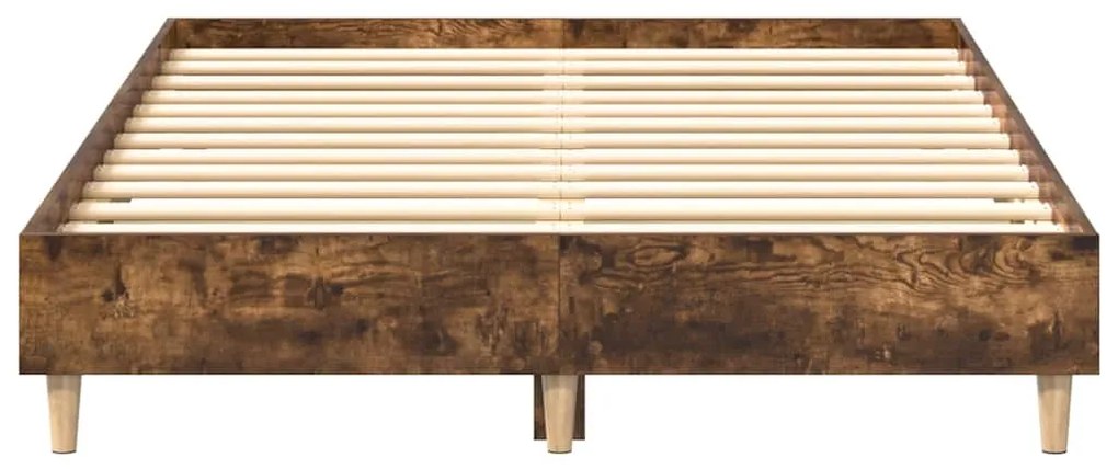 Estrutura de cama sem colchão 120x190 cm carvalho fumado