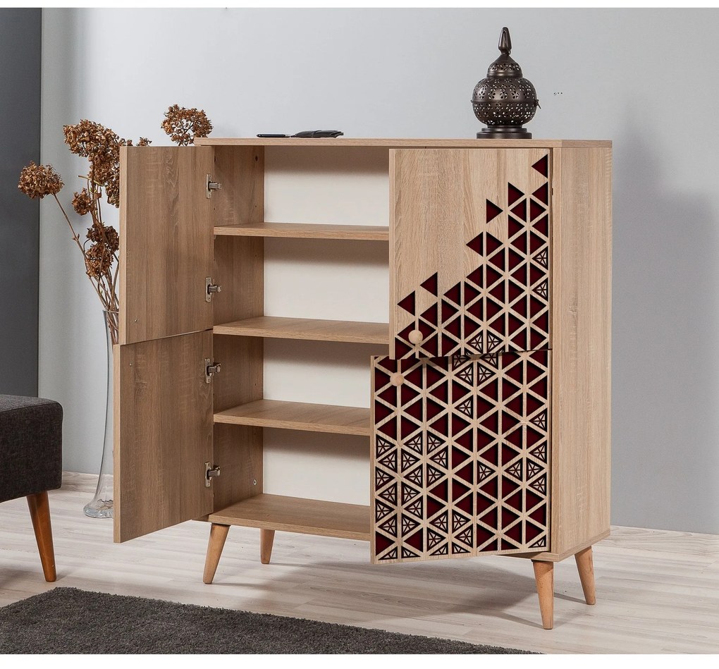 Armário Multiusos Multilux – Carvalho Sonoma – 95x111x36 cm