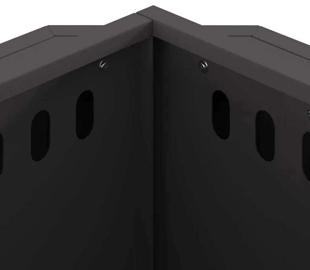 Fogo Sem Fumaça Preto 38x38x51 cm Aço