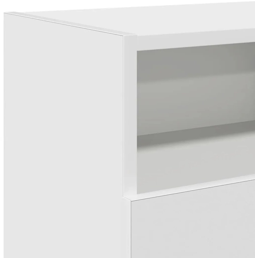 Móvel de TV com luzes LED 120x30x50 cm branco