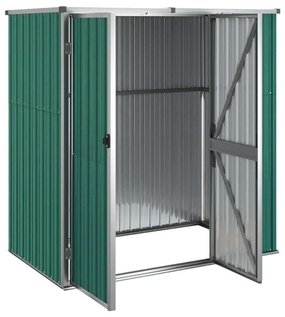 Abrigo p/ ferramentas jardim 161x89x161cm aço galvanizado verde