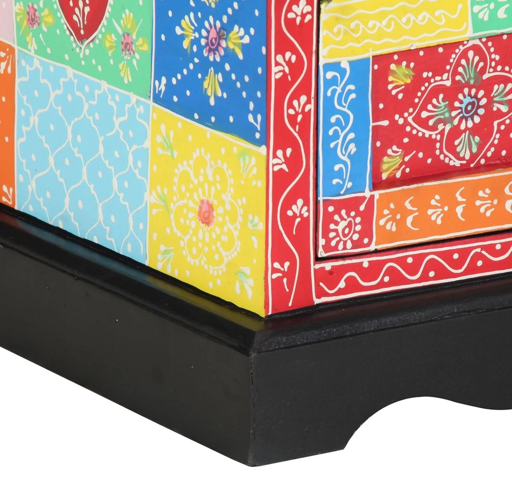 Criado-Mudo 2 pcs Multicolorido 40x35x45 cm Madeira de Engenharia