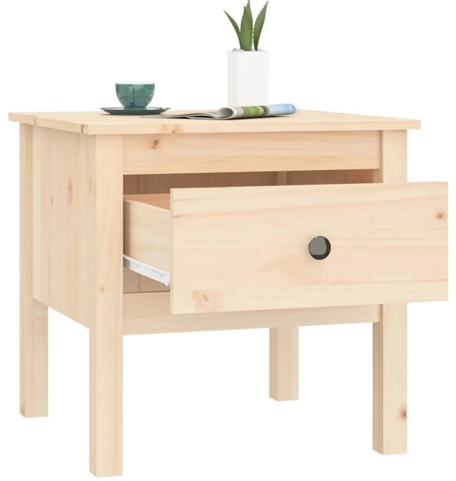 Mesa de apoio 50x50x49 cm pinho maciço