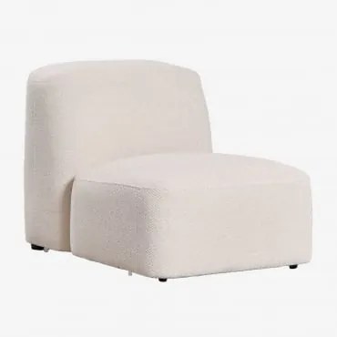 Módulo Central Para Sofá Modular Bastian Chenille Grossa Branca - Sklum