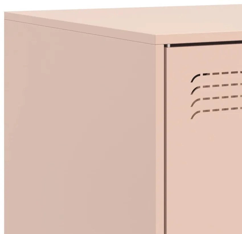 Móveis de TV 2 pcs 67x39x44 cm aço rosa