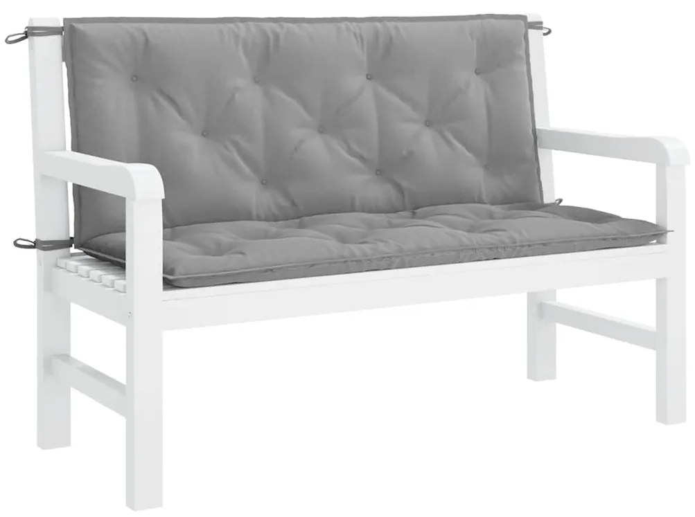 Almofadão banco jardim 120x(50+50)x7cm tecido oxford cinzento