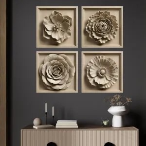 Autocolante Flores - Imagem em relevo