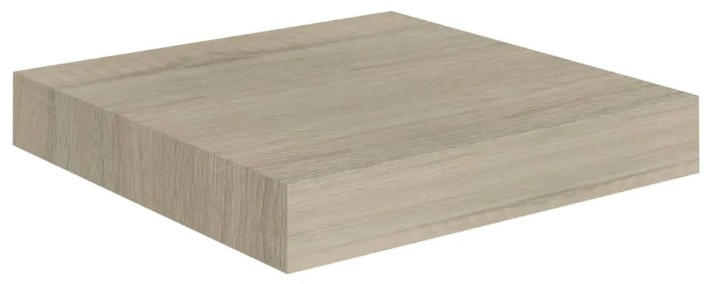 Prateleiras de parede suspensas 2pcs 23x23,5x3,8cm MDF carvalho