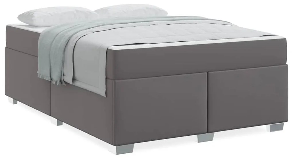 Estrutura da Cama Outros Cinzeto 140 x 200 cm Couro sintético