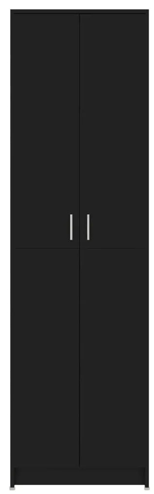 Roupeiro de corredor 55x25x189 cm derivados de madeira preto