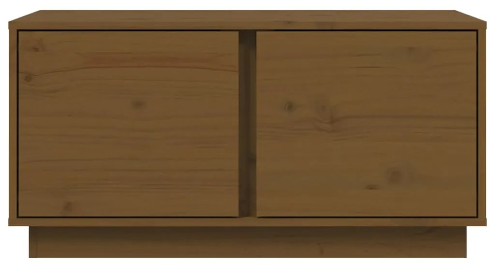 Mesa de centro 80x50x40 cm madeira de pinho maciça castanho-mel