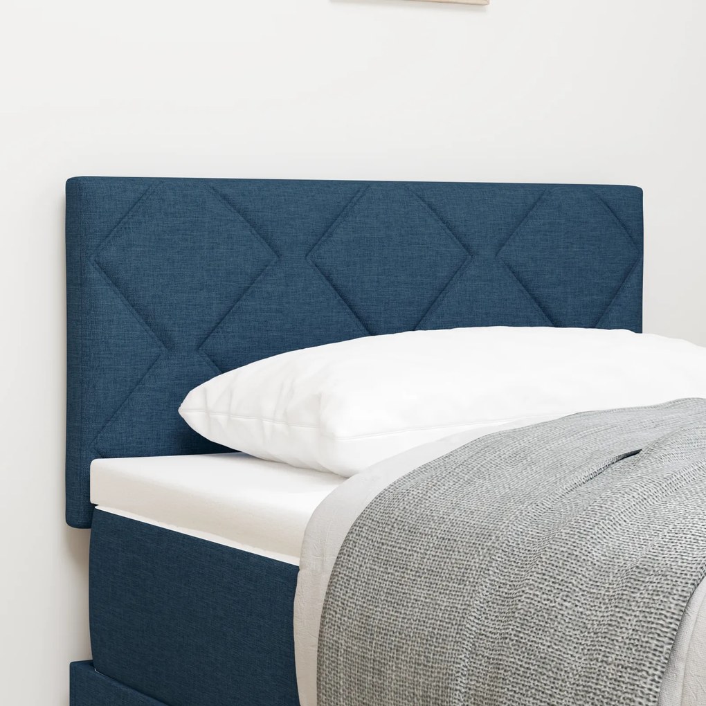 Cabeceira vidaXL Design em Blocos de Diamante Azul 80 cm Tecido