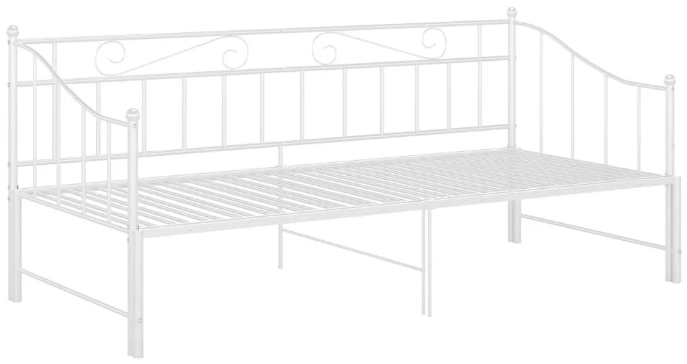 Estrutura sofá-cama de puxar 90x200 cm metal branco