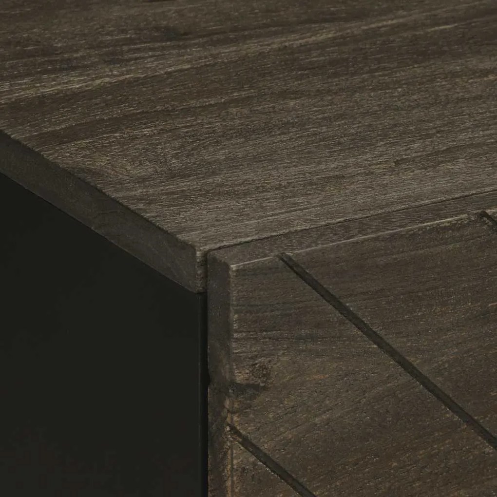 Mesa de cabeceira 40x33x46 cm madeira de mangueira maciça preto