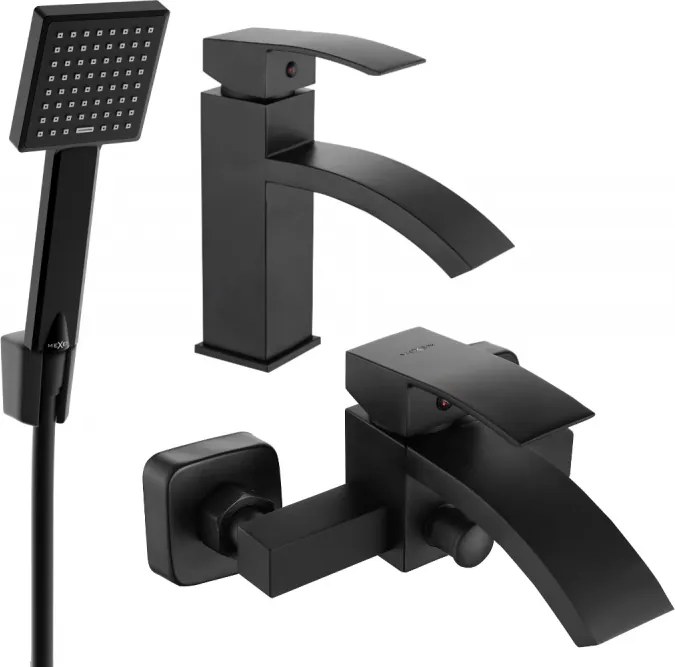 Mexen Libra R45 conjunto de banho, preto - 745103R45-70