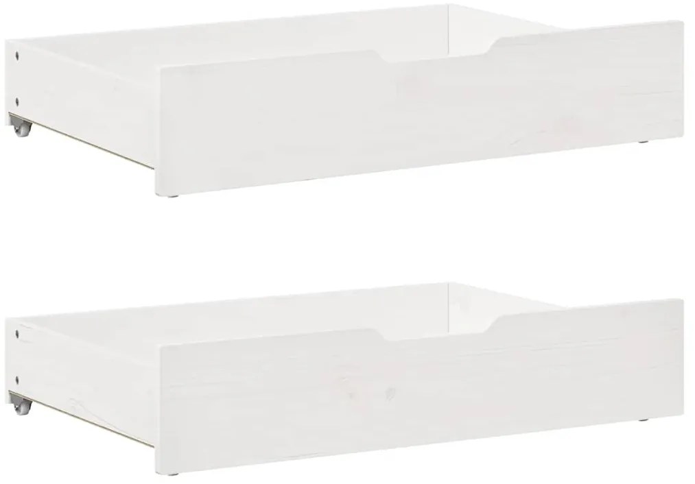 Sofá-cama com gavetão e gavetas sem colchão 90x200 cm branco